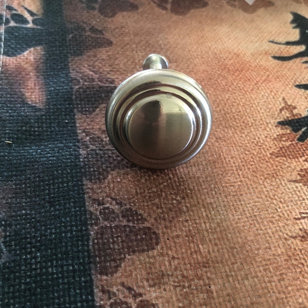 8 pc. Brushed nickel cabinet drawer pulls/ knobs.